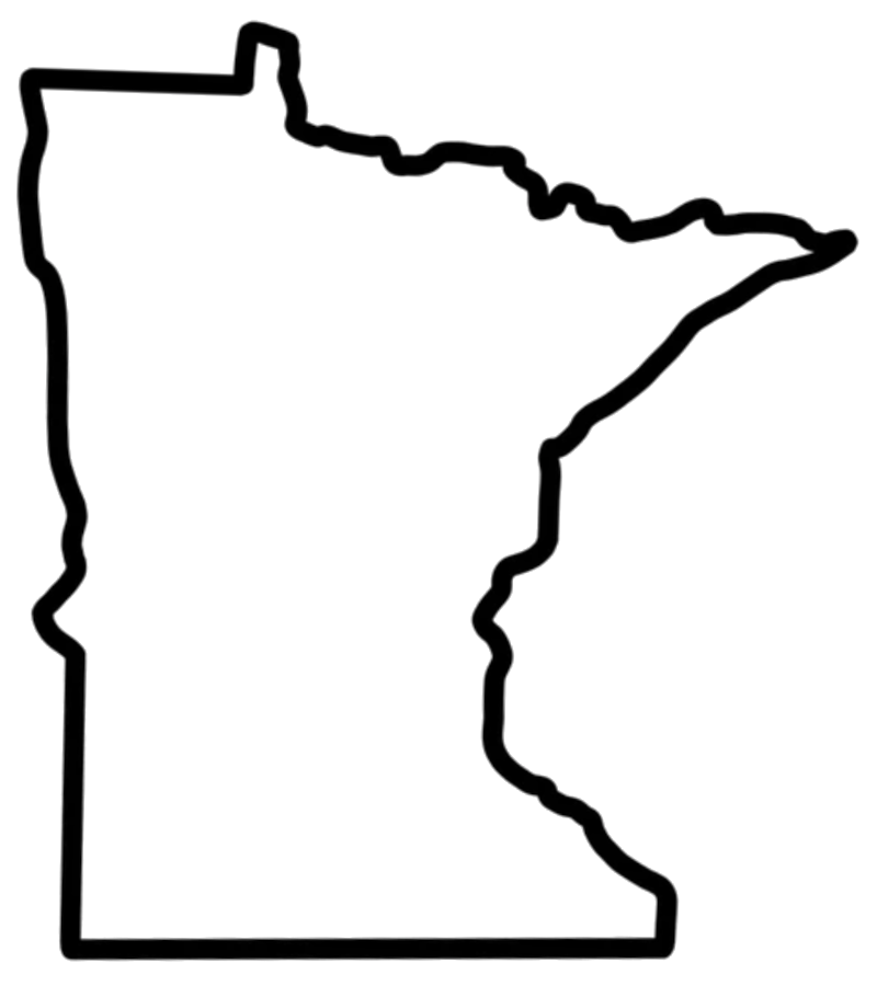 outline of the state of Minnesota